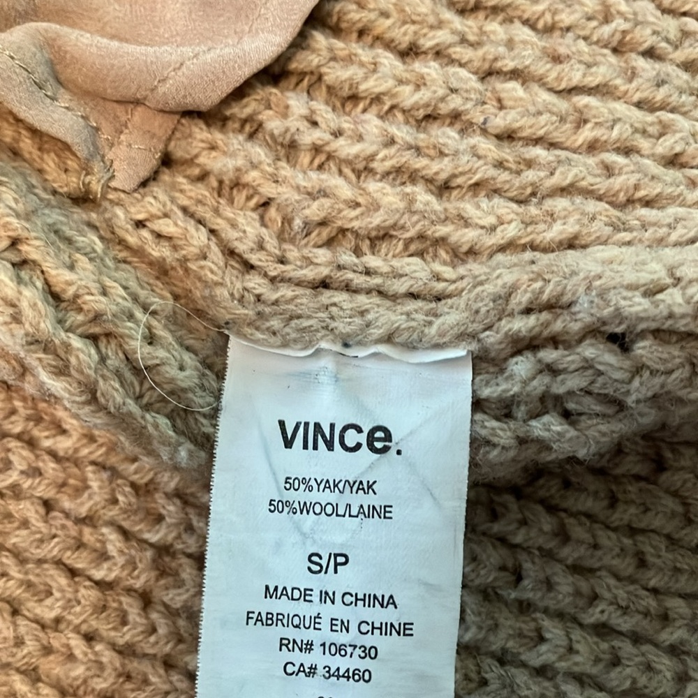 Vince wool honeycomb shawl collar cardigan sweater - Picture 7 of 9